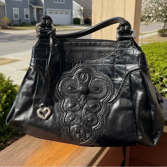 Brighton Handbags - Brighton Katarina 3D Leather Masterpiece Collection Embroidered Shoulder Bag